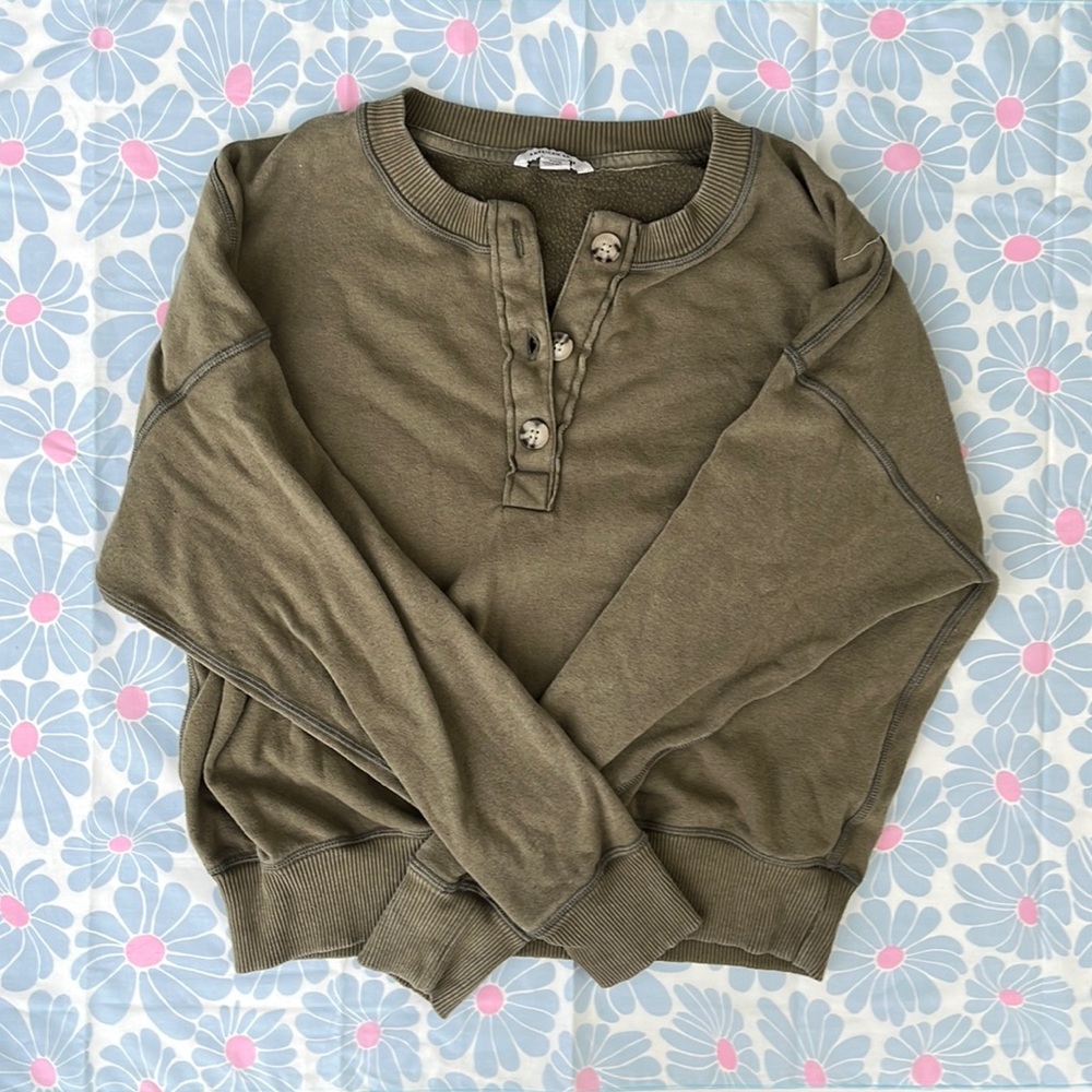 AEO HENLEY CREWNECK